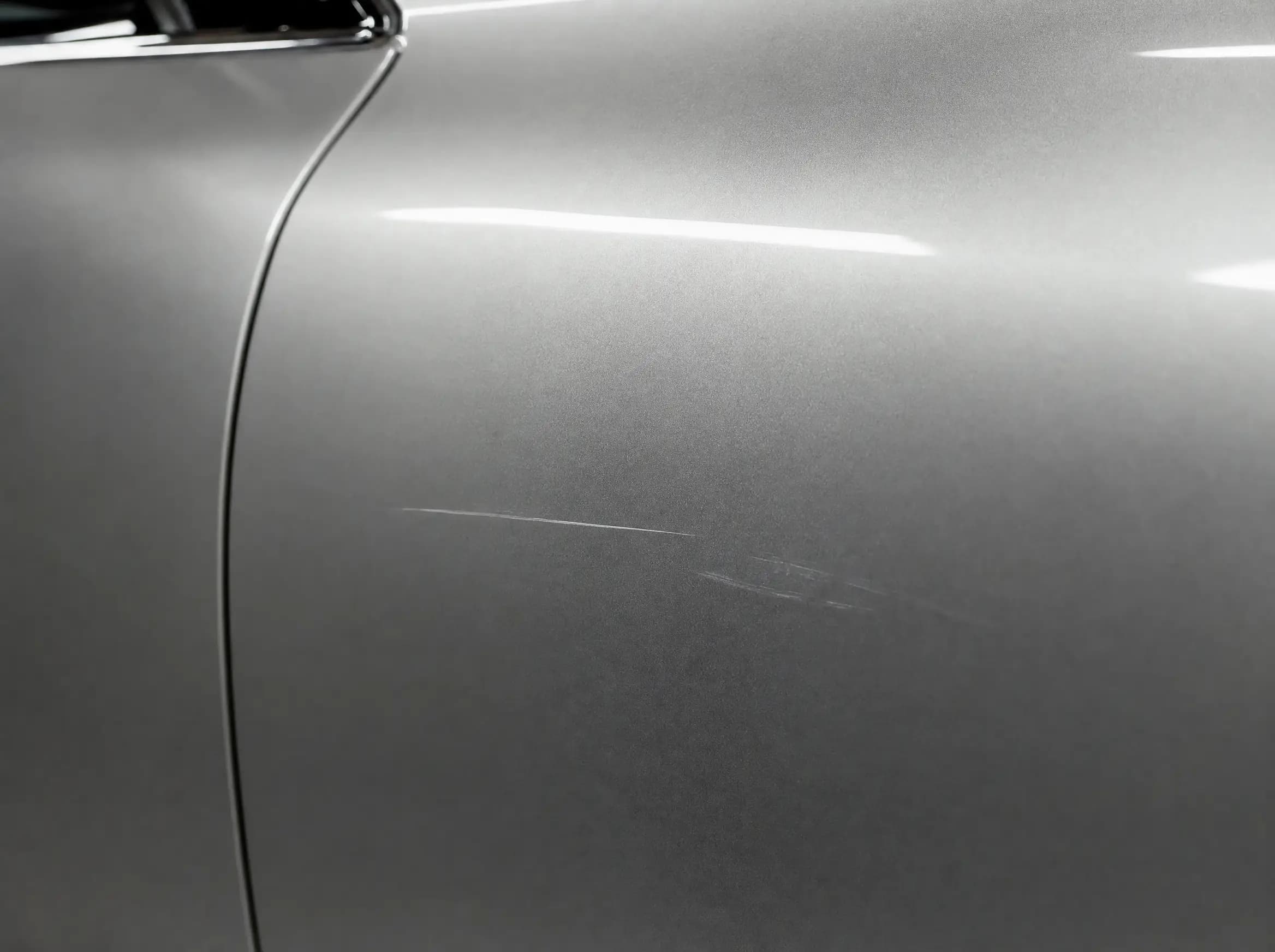 Détail d’une carrosserie automobile réparée